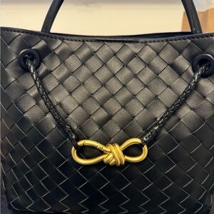 Woven black bag